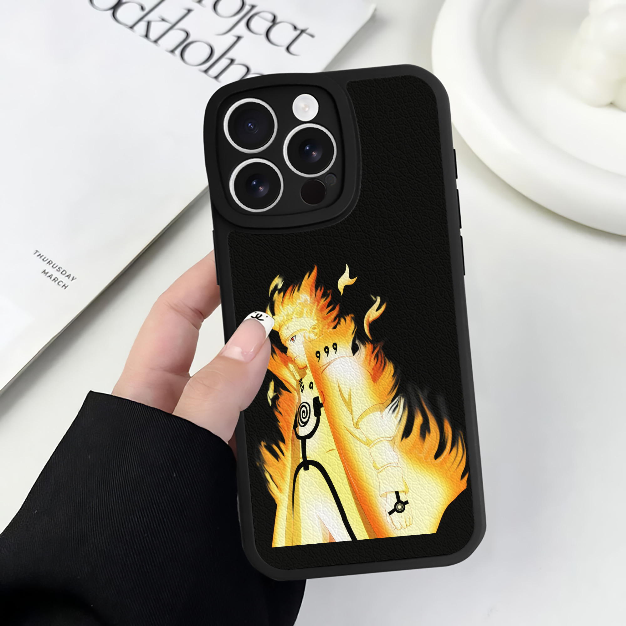 （画像用） NARUTO -ナルト- うずまき ナルト Uzumaki Naruto 【iPhone 16シリーズ対応】シリコンスマホケース（レザー調） 材質：シリコン
